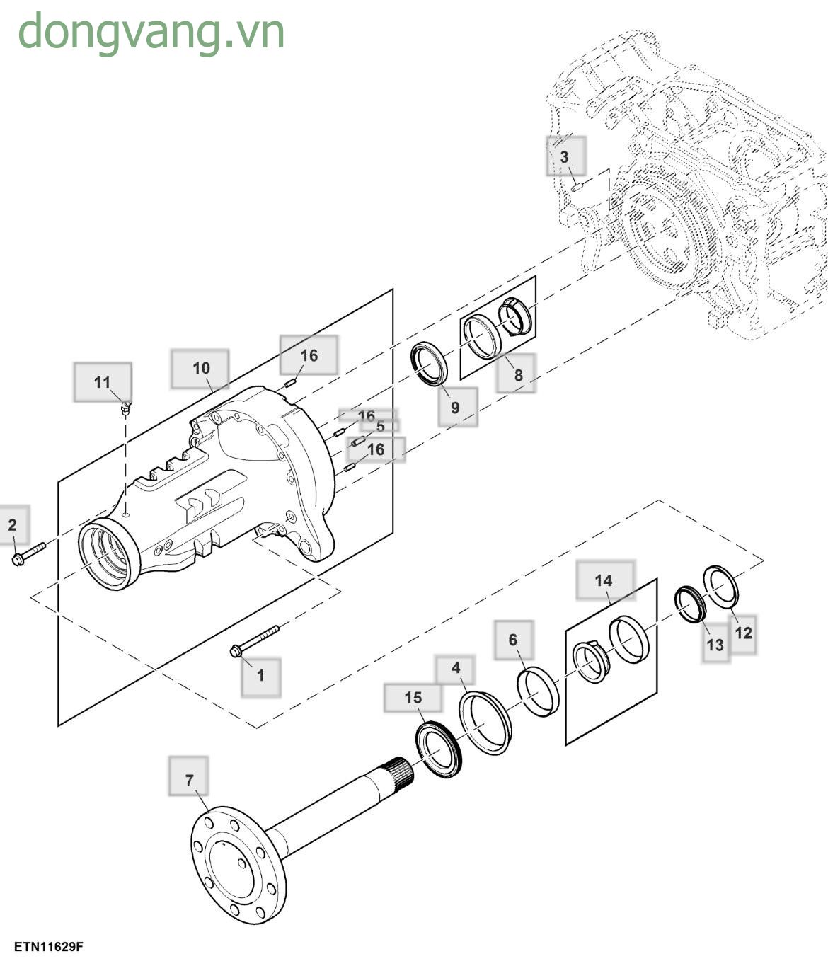 Rear Axle, Greased, Ring Gear 82 teeth - ST722870